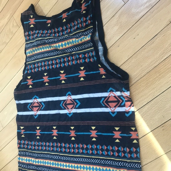 👑TOPMAN TOPSHOP medium Aztec print tank top shirt - Picture 6 of 7